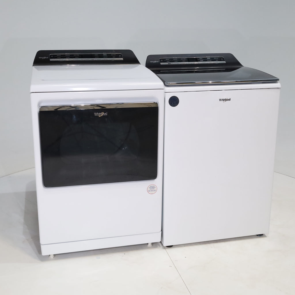 Pictures of ENERGY STAR Whirlpool 5.2 - 5.3 cu. ft. Smart Top Load Washing Machine with 2 in 1 Removable Agitator and 7.4 cu. ft. Electric Dryer with Hamper Door - Certified Refurbished - Neu Appliance Outlet - Discount Appliance Outlet in Austin, Tx