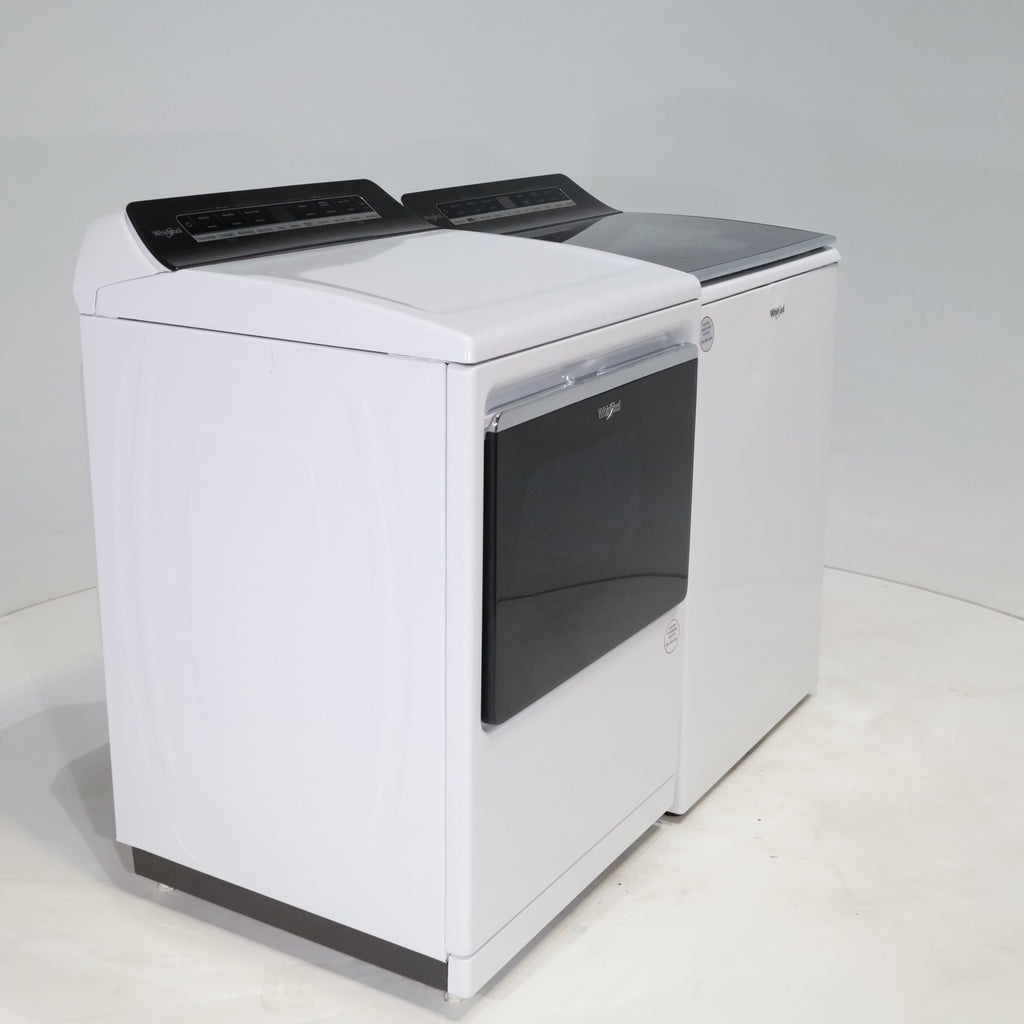 Pictures of ENERGY STAR Whirlpool 5.2 - 5.3 cu. ft. Smart Top Load Washing Machine with 2 in 1 Removable Agitator and 7.4 cu. ft. Electric Dryer with Hamper Door - Certified Refurbished - Neu Appliance Outlet - Discount Appliance Outlet in Austin, Tx