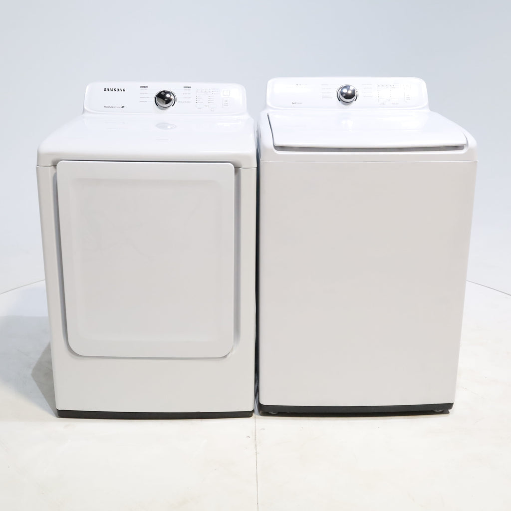 Pictures of Samsung 4.5 cu. ft. Top Load Washing Machine with VRT Plus Technology and 7.2 cu. ft. Gas Dryer with Stainless Drum - Scratch & Dent - Minor - Neu Appliance Outlet - Discount Appliance Outlet in Austin, Tx