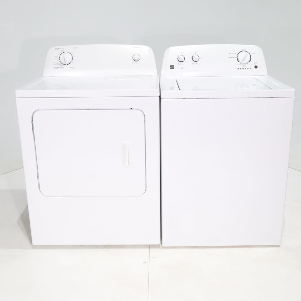 Pictures of HE Kenmore 3.5 cu ft. Top Load Washer with Dual-Action Agitator and 6.5 cu. ft. Electric Dryer with Automatic Dry Cycles - C - Neu Appliance Outlet - Discount Appliance Outlet in Austin, Tx