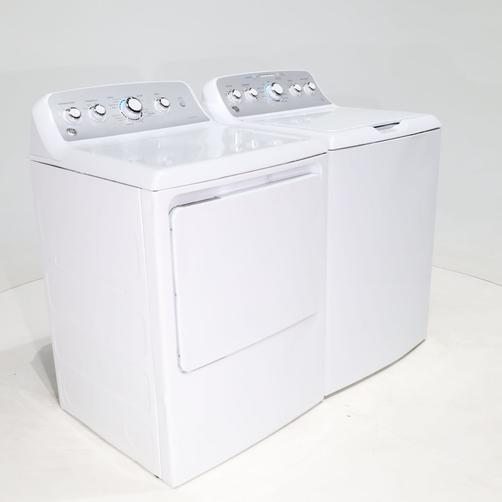 Pictures of ENERGY STAR GE 4.6 cu. ft. Top Load Washing Machine with Stainless Steel Basket and 7.2 cu. ft. Electric Dryer with HE Sensor Dry - Certified Refurbished - Neu Appliance Outlet - Discount Appliance Outlet in Austin, Tx