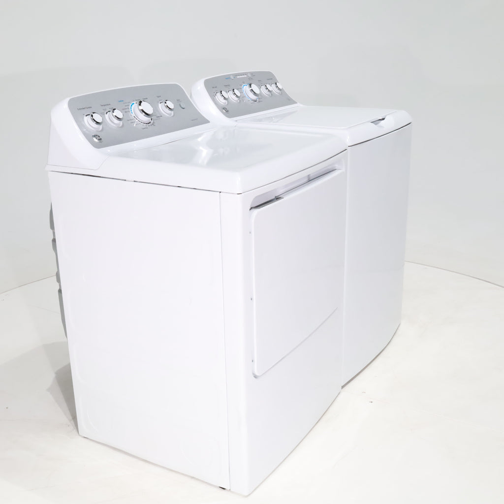 Pictures of ENERGY STAR GE 4.6 cu. ft. Top Load Washing Machine with Stainless Steel Basket and 7.2 cu. ft. Electric Dryer with HE Sensor Dry - Certified Refurbished - Neu Appliance Outlet - Discount Appliance Outlet in Austin, Tx