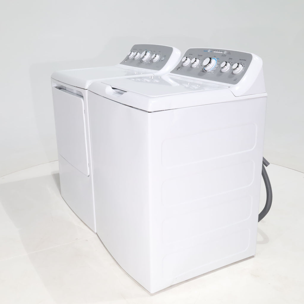 Pictures of ENERGY STAR GE 4.6 cu. ft. Top Load Washing Machine with Stainless Steel Basket and 7.2 cu. ft. Electric Dryer with HE Sensor Dry - Certified Refurbished - Neu Appliance Outlet - Discount Appliance Outlet in Austin, Tx