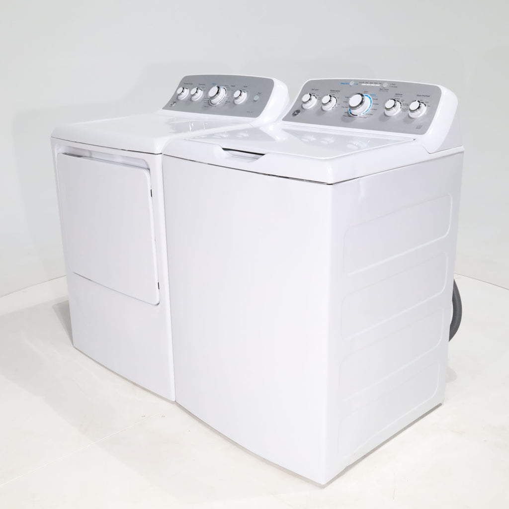 Pictures of ENERGY STAR GE 4.6 cu. ft. Top Load Washing Machine with Stainless Steel Basket and 7.2 cu. ft. Electric Dryer with HE Sensor Dry - Certified Refurbished - Neu Appliance Outlet - Discount Appliance Outlet in Austin, Tx