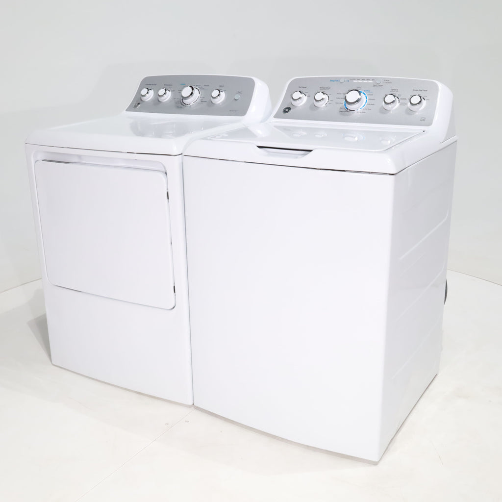 Pictures of ENERGY STAR GE 4.6 cu. ft. Top Load Washing Machine with Stainless Steel Basket and 7.2 cu. ft. Electric Dryer with HE Sensor Dry - Certified Refurbished - Neu Appliance Outlet - Discount Appliance Outlet in Austin, Tx