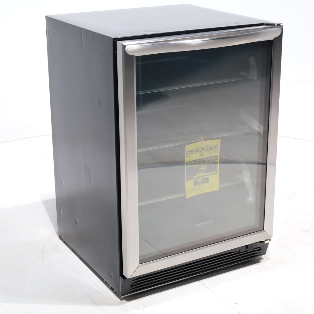 Pictures of 23.44 in. Smudge-Proof Stainless Steel 165-Can Capacity Frigidaire Gallery Beverage Refrigerator with Glass Door - Scratch & Dent - Minor - Neu Appliance Outlet - Discount Appliance Outlet in Austin, Tx