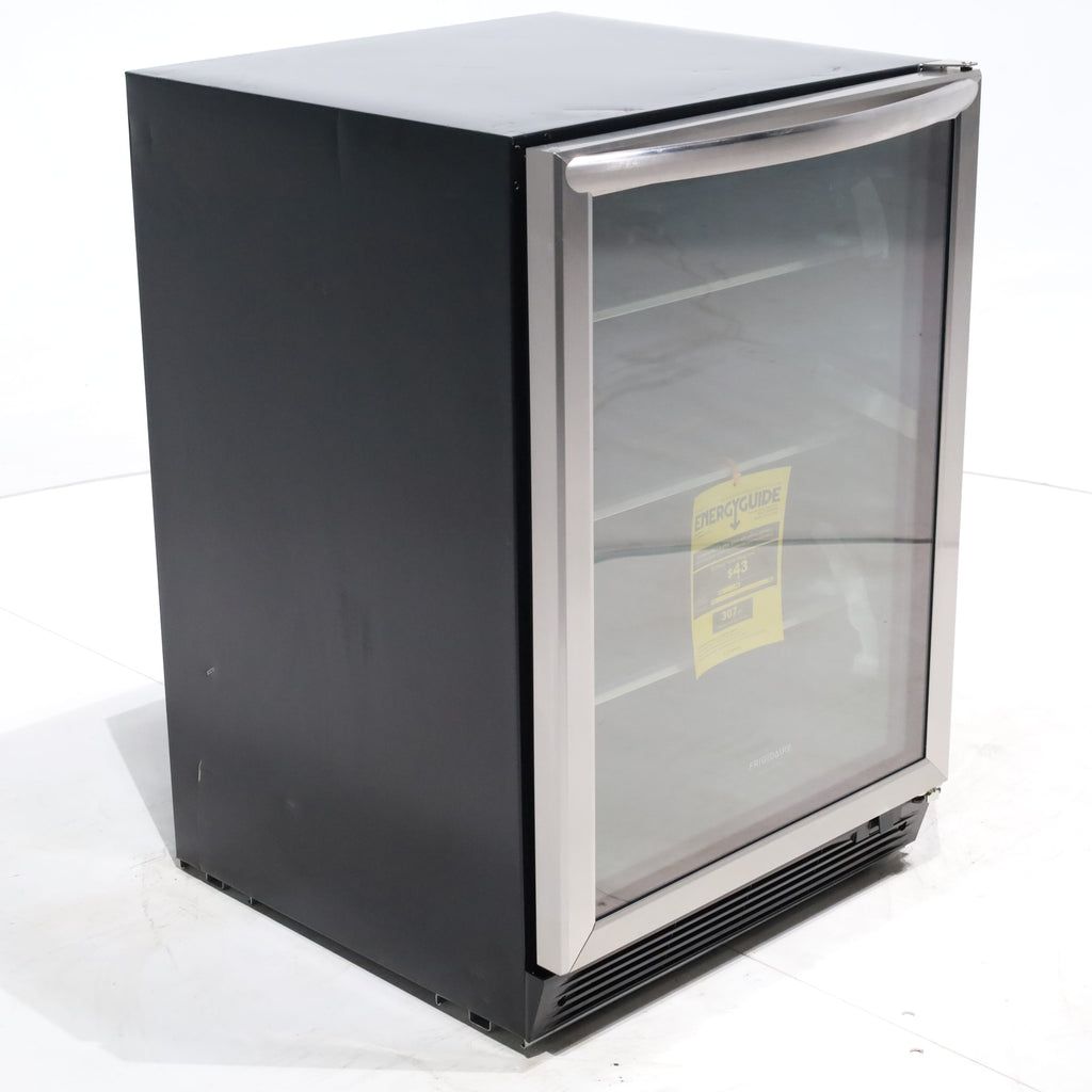 Pictures of 23.44 in. Smudge-Proof Stainless Steel 165-Can Capacity Frigidaire Gallery Beverage Refrigerator with Glass Door - Scratch & Dent - Minor - Neu Appliance Outlet - Discount Appliance Outlet in Austin, Tx