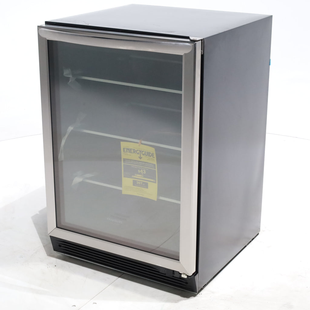 Pictures of 23.44 in. Smudge-Proof Stainless Steel 165-Can Capacity Frigidaire Gallery Beverage Refrigerator with Glass Door - Scratch & Dent - Minor - Neu Appliance Outlet - Discount Appliance Outlet in Austin, Tx