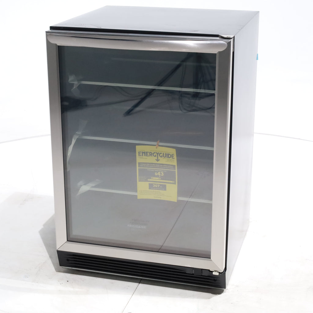 Pictures of 23.44 in. Smudge-Proof Stainless Steel 165-Can Capacity Frigidaire Gallery Beverage Refrigerator with Glass Door - Scratch & Dent - Minor - Neu Appliance Outlet - Discount Appliance Outlet in Austin, Tx