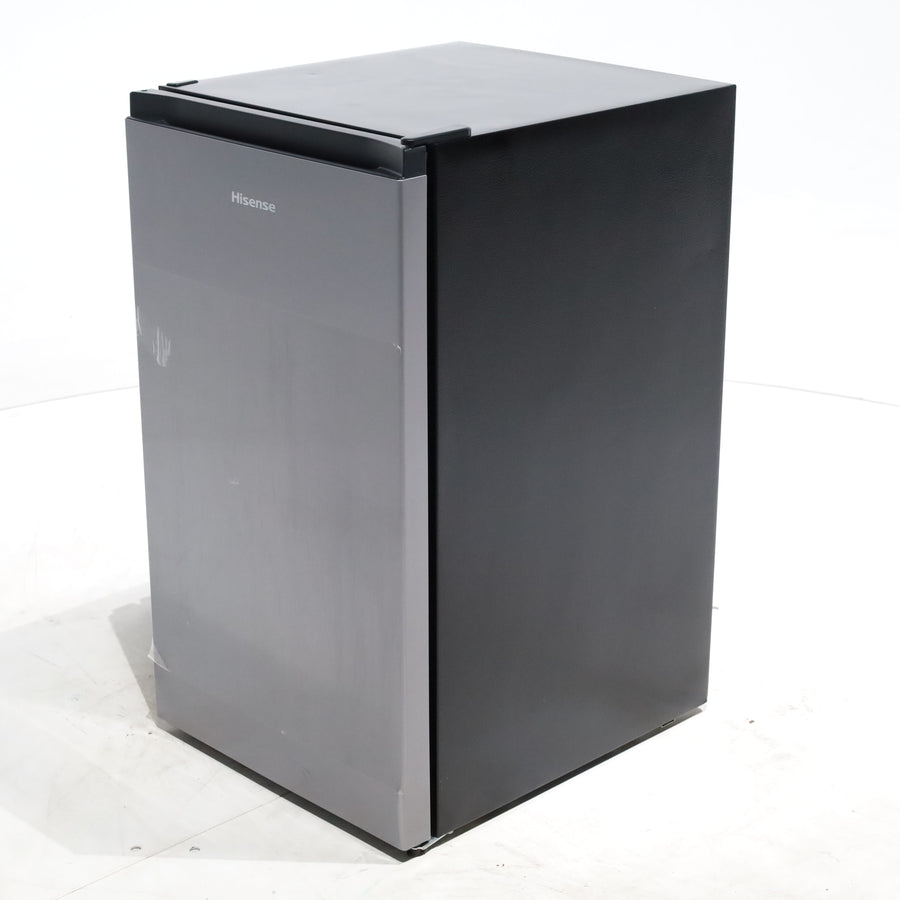 18.7 in. Silver ENERGY STAR Hisense 4.4 cu. ft. Mini Fridge with 2L Beverage Storage - Scratch & Dent - Minor