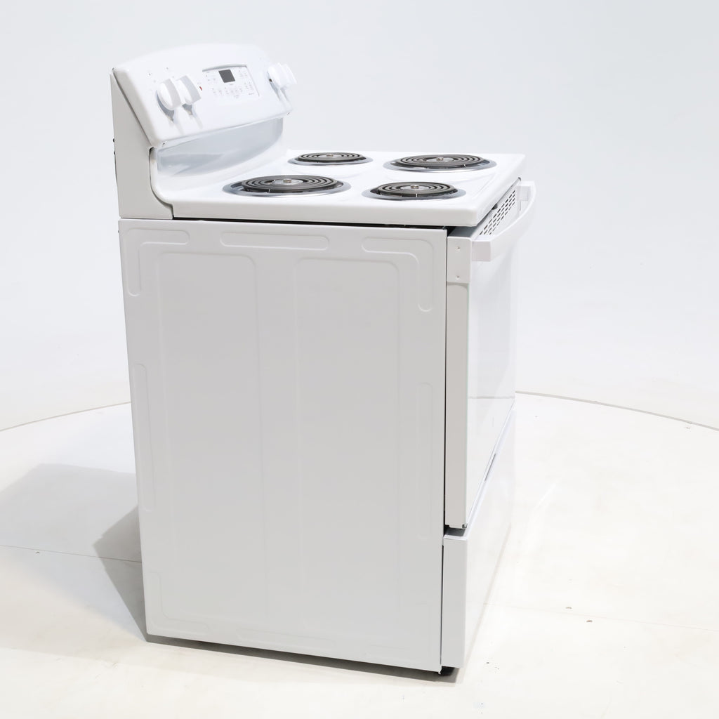 Pictures of White GE 5.0 cu. ft. Freestanding 4 Heating Element Electric Range with Dual Element Baking - Scratch & Dent - Minor - Neu Appliance Outlet - Discount Appliance Outlet in Austin, Tx