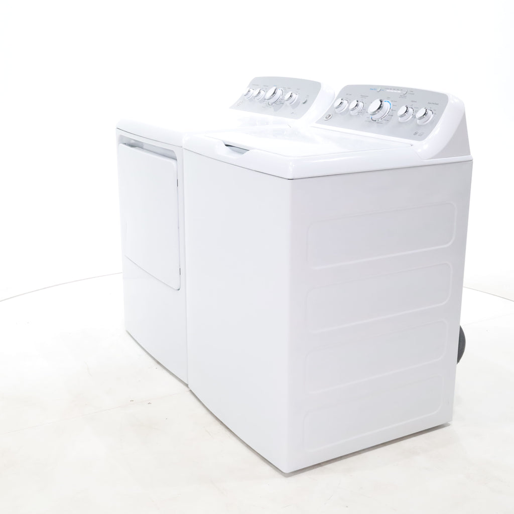 Pictures of ENERGY STAR GE  4.4 cu. ft. Top Load Washing Machine with Infusor Wash System and 7.2 cu. ft. Electric Dryer with HE Sensor Dry - Certified Refurbished - Neu Appliance Outlet - Discount Appliance Outlet in Austin, Tx