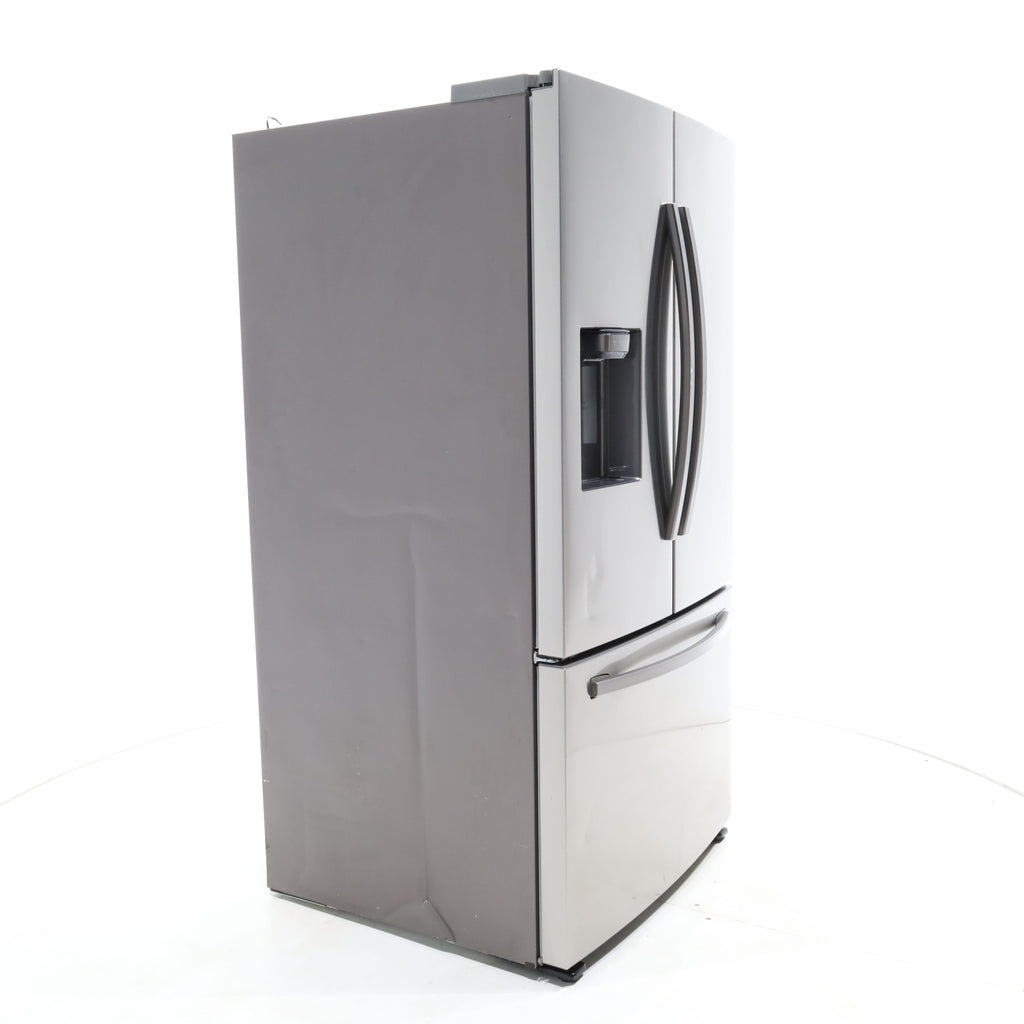 Pictures of Fingerprint Resistant Stainless Steel ENERGY STAR Samsung 27 cu. ft. 3 Door French Door Refrigerator with Exterior Water and Ice Dispenser - Scratch & Dent - Moderate - Neu Appliance Outlet - Discount Appliance Outlet in Austin, Tx