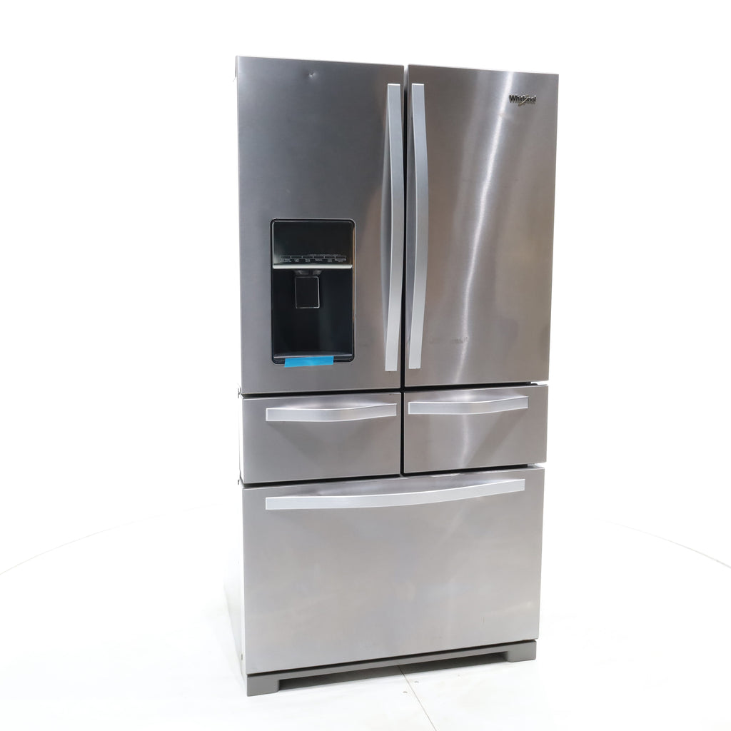 Pictures of Monochromatic Stainless Steel ENERGY STAR Whirlpool 25.8 cu. ft. 5 Door French Door Refrigerator with Dual Ice Makers - Certified Refurbished - Neu Appliance Outlet - Discount Appliance Outlet in Austin, Tx