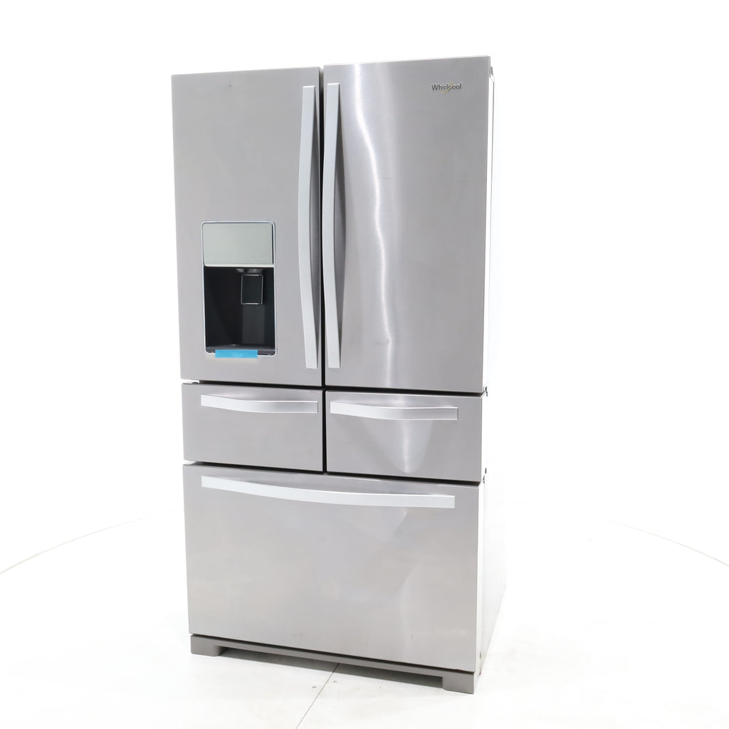 Pictures of Monochromatic Stainless Steel ENERGY STAR Whirlpool 25.8 cu. ft. 5 Door French Door Refrigerator with Dual Ice Makers - Certified Refurbished - Neu Appliance Outlet - Discount Appliance Outlet in Austin, Tx