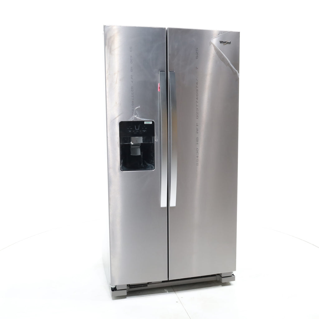 Pictures of Fingerprint-Resistant Stainless Steel Whirlpool 24.5 cu. ft. Side by Side Refrigerator with In Door Ice and Water Dispenser - Scratch & Dent - Minor - Neu Appliance Outlet - Discount Appliance Outlet in Austin, Tx