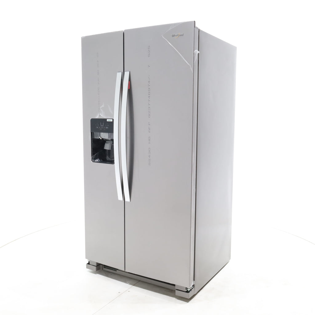 Pictures of Fingerprint-Resistant Stainless Steel Whirlpool 24.5 cu. ft. Side by Side Refrigerator with In Door Ice and Water Dispenser - Scratch & Dent - Minor - Neu Appliance Outlet - Discount Appliance Outlet in Austin, Tx