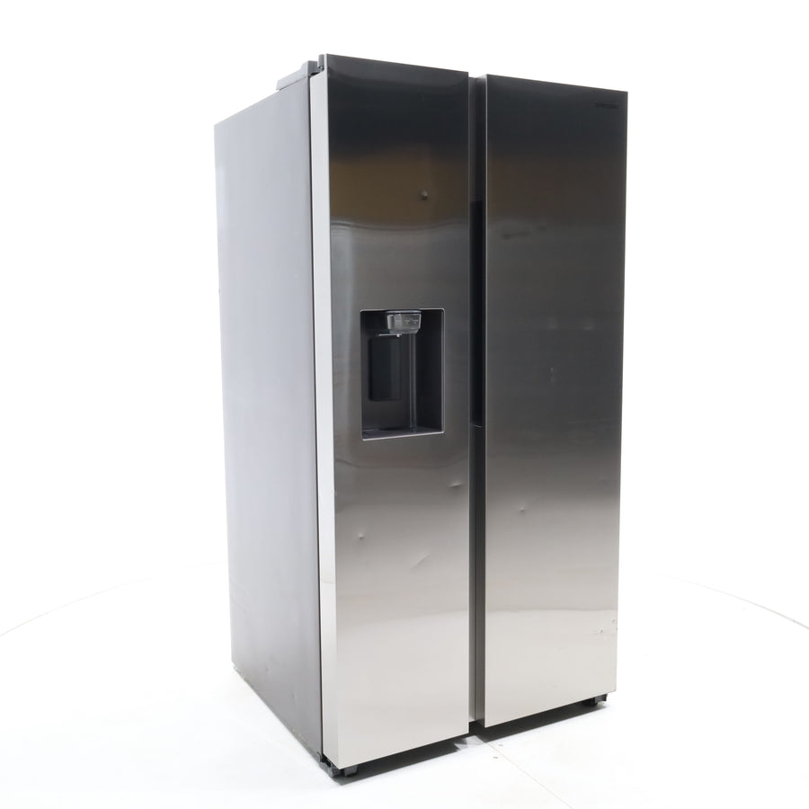 Fingerprint Resistant Stainless Steel ENERGY STAR Samsung 27.4 cu. ft. Side by Side Refrigerator with Exterior Water and Ice Dispenser - Scratch & Dent - Moderate