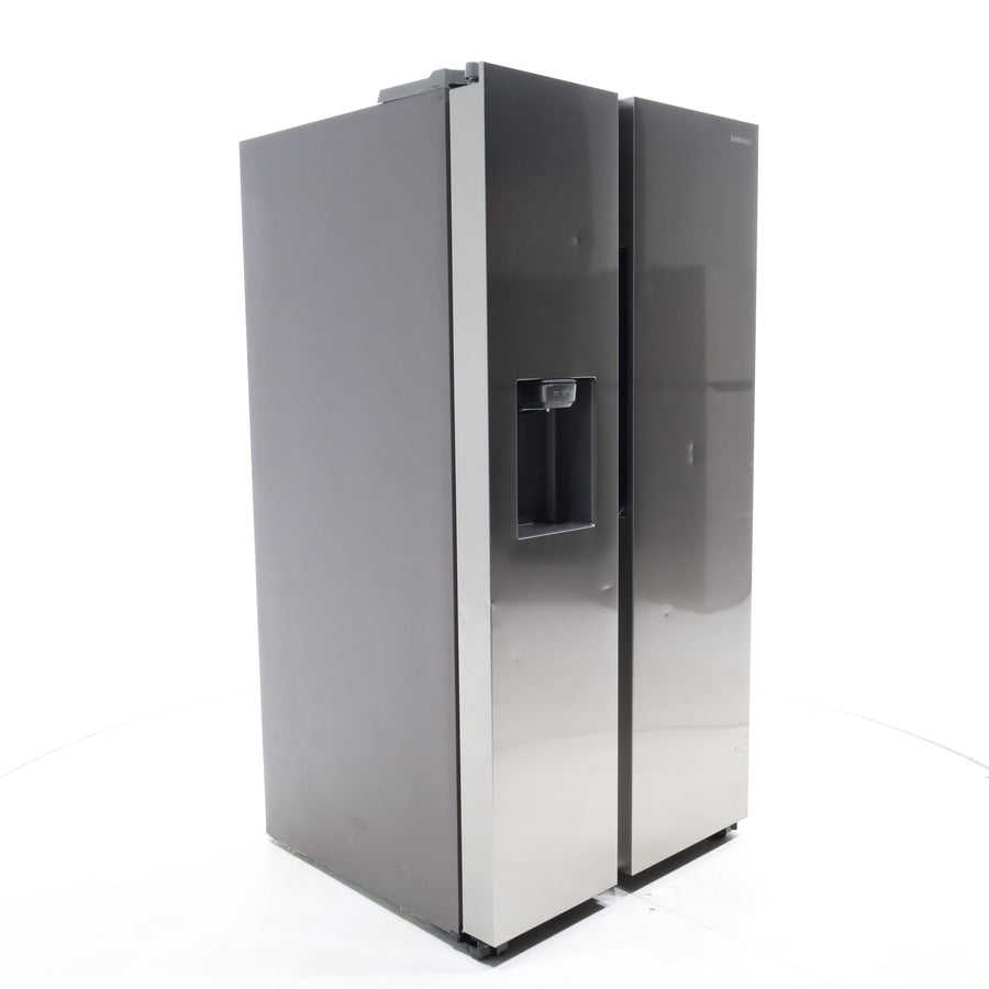 Fingerprint Resistant Stainless Steel ENERGY STAR Samsung 27.4 cu. ft. Side by Side Refrigerator with Exterior Water and Ice Dispenser - Scratch & Dent - Moderate