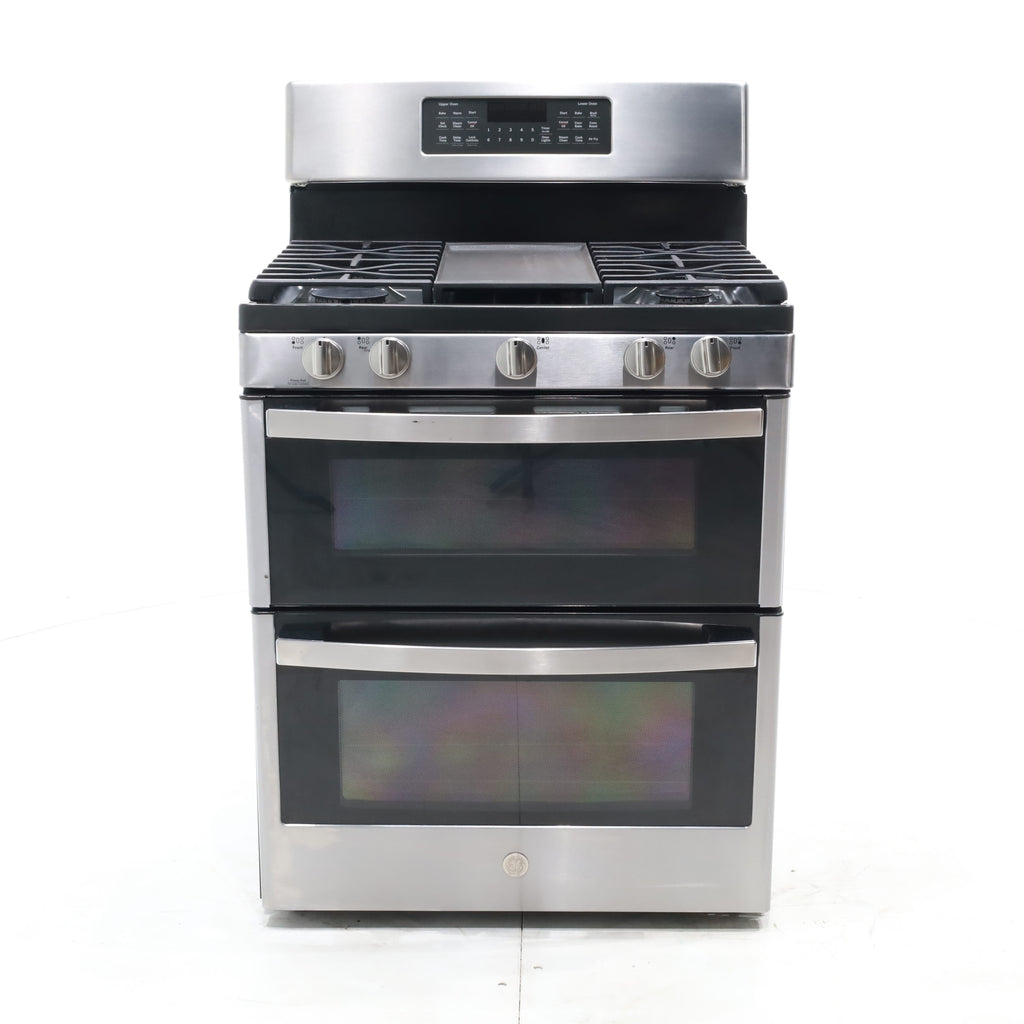 Pictures of Stainless Steel GE 6.8 Total cu. ft. 5 Burner Freestanding Gas Range with Double Oven - Scratch & Dent - Minor - Neu Appliance Outlet - Discount Appliance Outlet in Austin, Tx