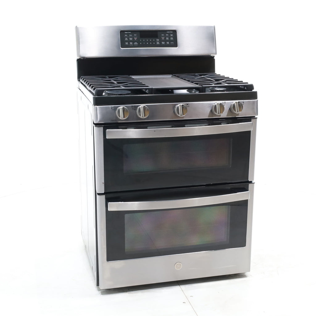 Pictures of Stainless Steel GE 6.8 Total cu. ft. 5 Burner Freestanding Gas Range with Double Oven - Scratch & Dent - Minor - Neu Appliance Outlet - Discount Appliance Outlet in Austin, Tx