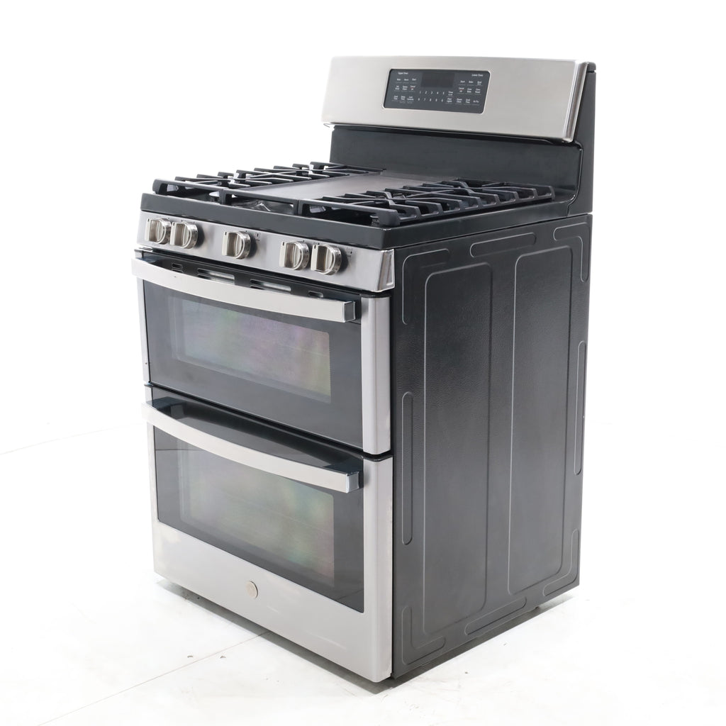 Pictures of Stainless Steel GE 6.8 Total cu. ft. 5 Burner Freestanding Gas Range with Double Oven - Scratch & Dent - Minor - Neu Appliance Outlet - Discount Appliance Outlet in Austin, Tx