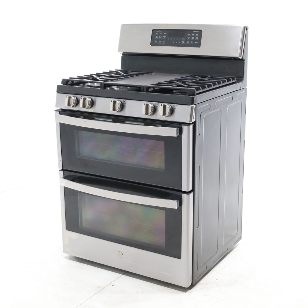 Pictures of Stainless Steel GE 6.8 Total cu. ft. 5 Burner Freestanding Gas Range with Double Oven - Scratch & Dent - Minor - Neu Appliance Outlet - Discount Appliance Outlet in Austin, Tx