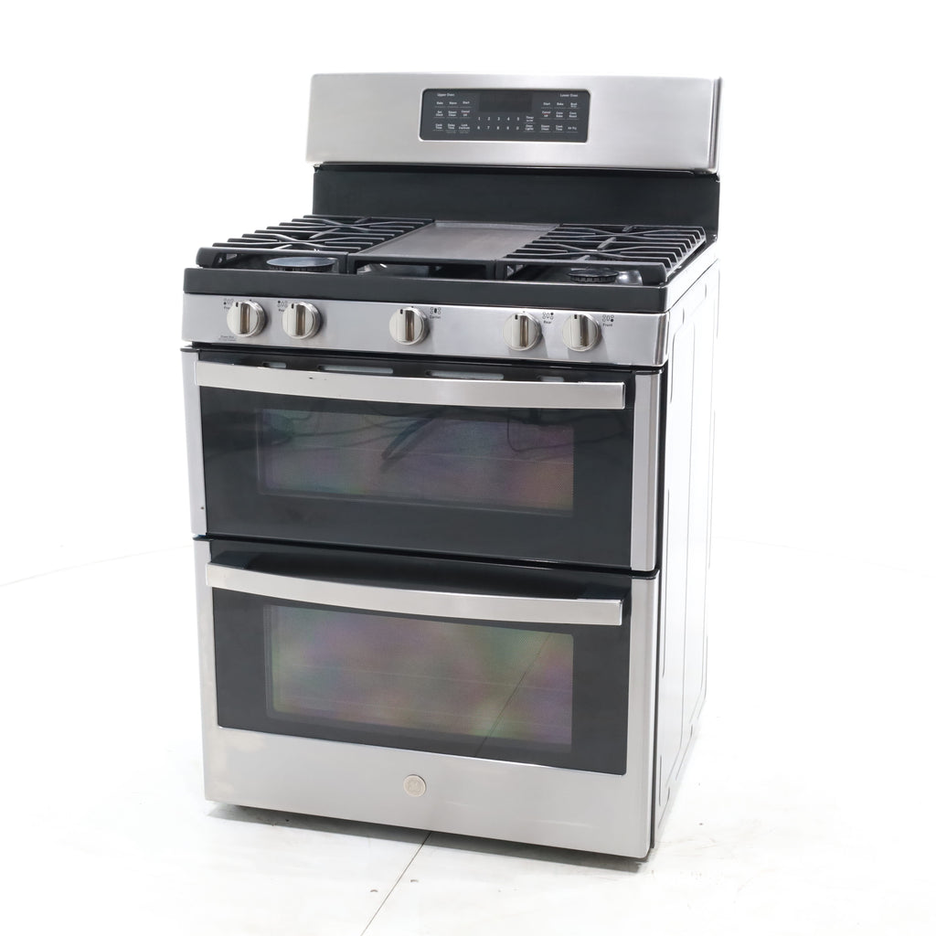 Pictures of Stainless Steel GE 6.8 Total cu. ft. 5 Burner Freestanding Gas Range with Double Oven - Scratch & Dent - Minor - Neu Appliance Outlet - Discount Appliance Outlet in Austin, Tx