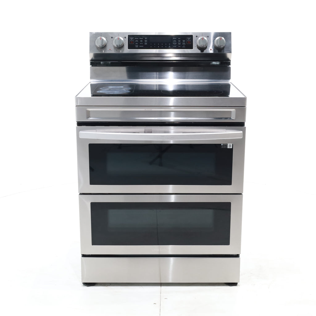 Pictures of Fingerprint Resistant Stainless Steel Samsung Flex Duo 6.3 cu. ft. 5 Heating Element Freestanding Electric Range with Double Oven - Scratch & Dent - Major - Neu Appliance Outlet - Discount Appliance Outlet in Austin, Tx