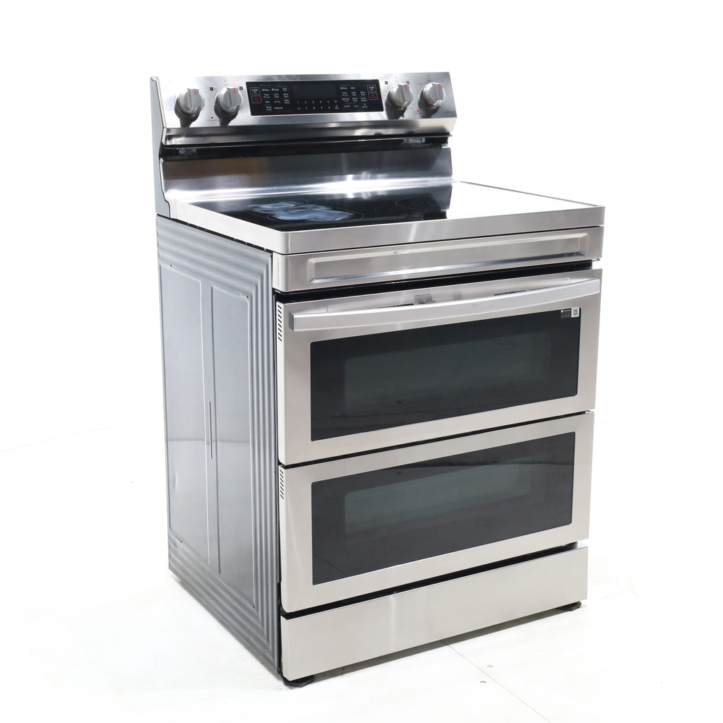 Pictures of Fingerprint Resistant Stainless Steel Samsung Flex Duo 6.3 cu. ft. 5 Heating Element Freestanding Electric Range with Double Oven - Scratch & Dent - Major - Neu Appliance Outlet - Discount Appliance Outlet in Austin, Tx