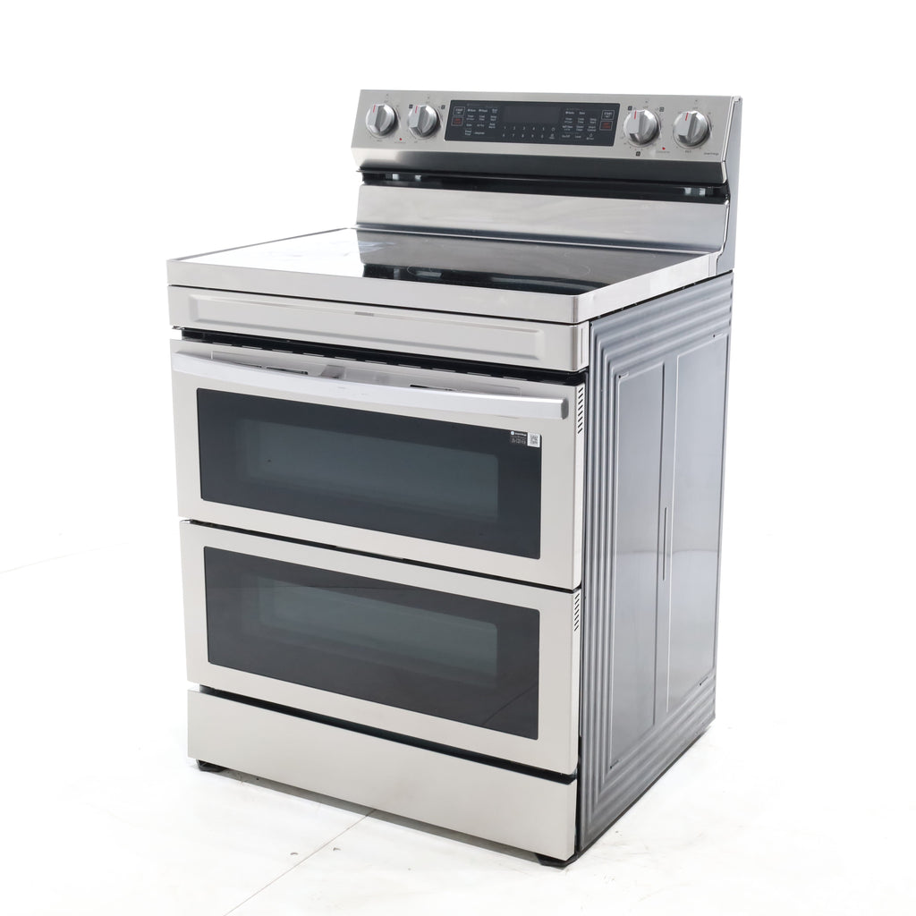 Pictures of Fingerprint Resistant Stainless Steel Samsung Flex Duo 6.3 cu. ft. 5 Heating Element Freestanding Electric Range with Double Oven - Scratch & Dent - Major - Neu Appliance Outlet - Discount Appliance Outlet in Austin, Tx