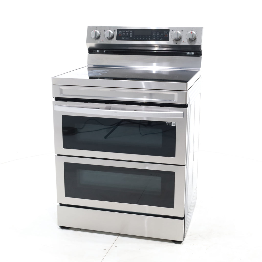 Pictures of Fingerprint Resistant Stainless Steel Samsung Flex Duo 6.3 cu. ft. 5 Heating Element Freestanding Electric Range with Double Oven - Scratch & Dent - Major - Neu Appliance Outlet - Discount Appliance Outlet in Austin, Tx