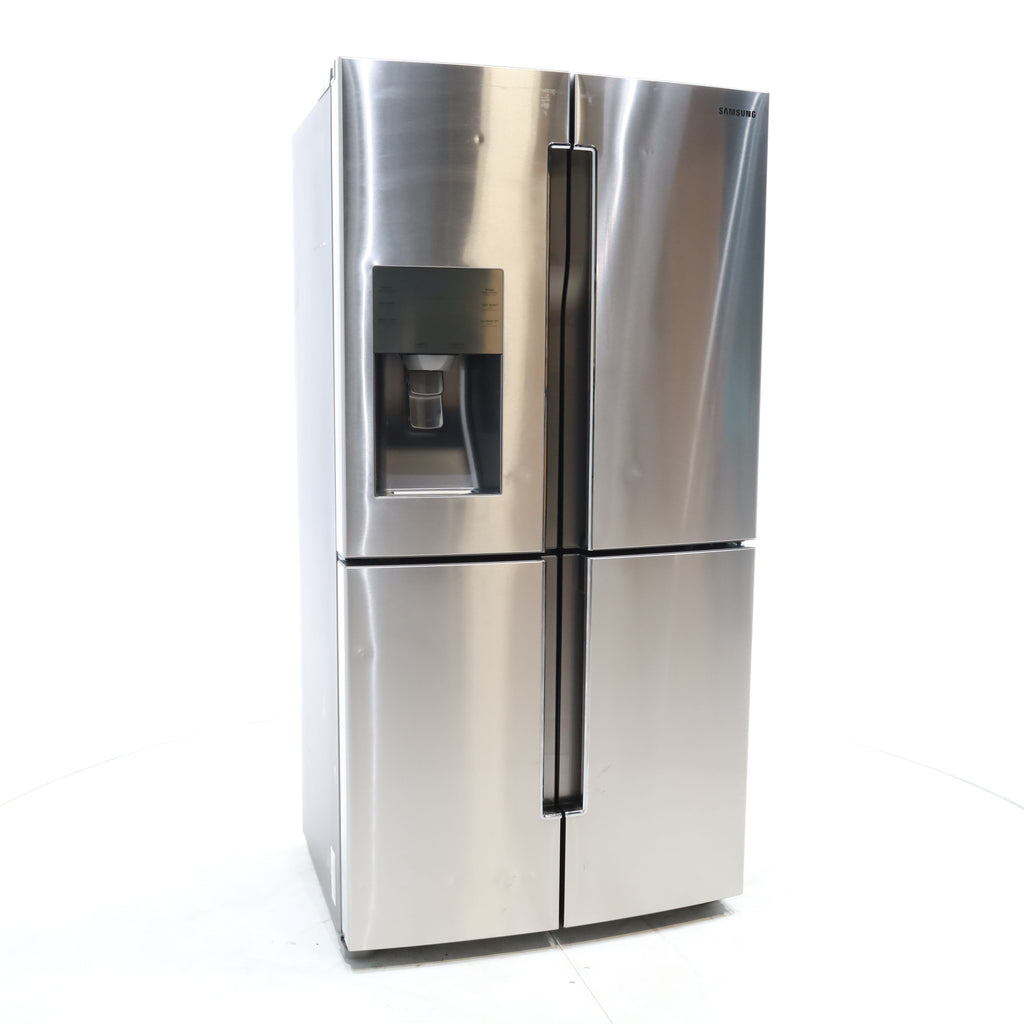 Pictures of Counter Depth Fingerprint-Resistant Stainless Steel ENERGY STAR Samsung 22.5 cu. ft. 4 Door French Door Refrigerator with FlexZone - Certified Refurbished - Neu Appliance Outlet - Discount Appliance Outlet in Austin, Tx