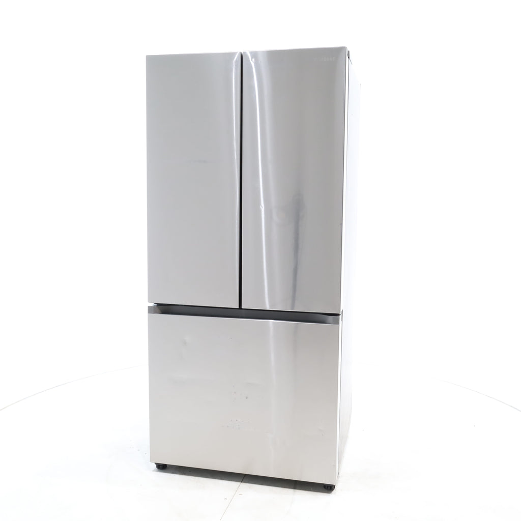 Pictures of 33 in. Wide Fingerprint Resistant Stainless Steel ENERGY STAR Smart Samsung  17.5 cu. ft. 3 Door French Door Refrigerator with Internal Ice Maker - Scratch & Dent - Moderate - Neu Appliance Outlet - Discount Appliance Outlet in Austin, Tx