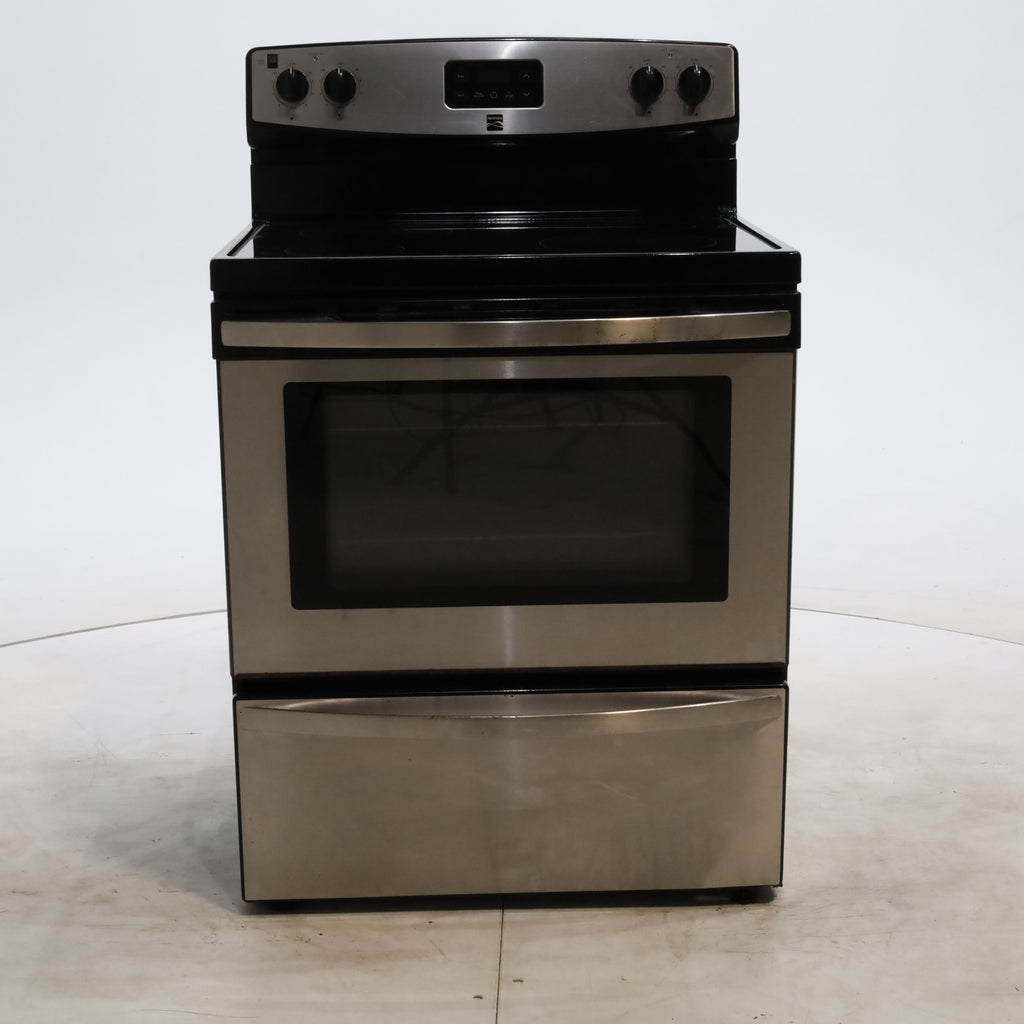 Pictures of Stainless Steel Kenmore 4.9 cu. ft. 4 Heating Element Freestanding Electric Range with Smooth Cooktop - Certified Refurbished - Neu Appliance Outlet - Discount Appliance Outlet in Austin, Tx