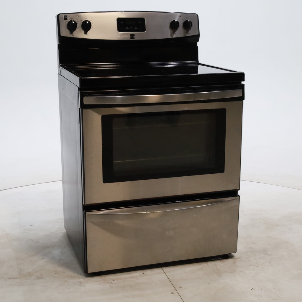 Pictures of Stainless Steel Kenmore 4.9 cu. ft. 4 Heating Element Freestanding Electric Range with Smooth Cooktop - Certified Refurbished - Neu Appliance Outlet - Discount Appliance Outlet in Austin, Tx