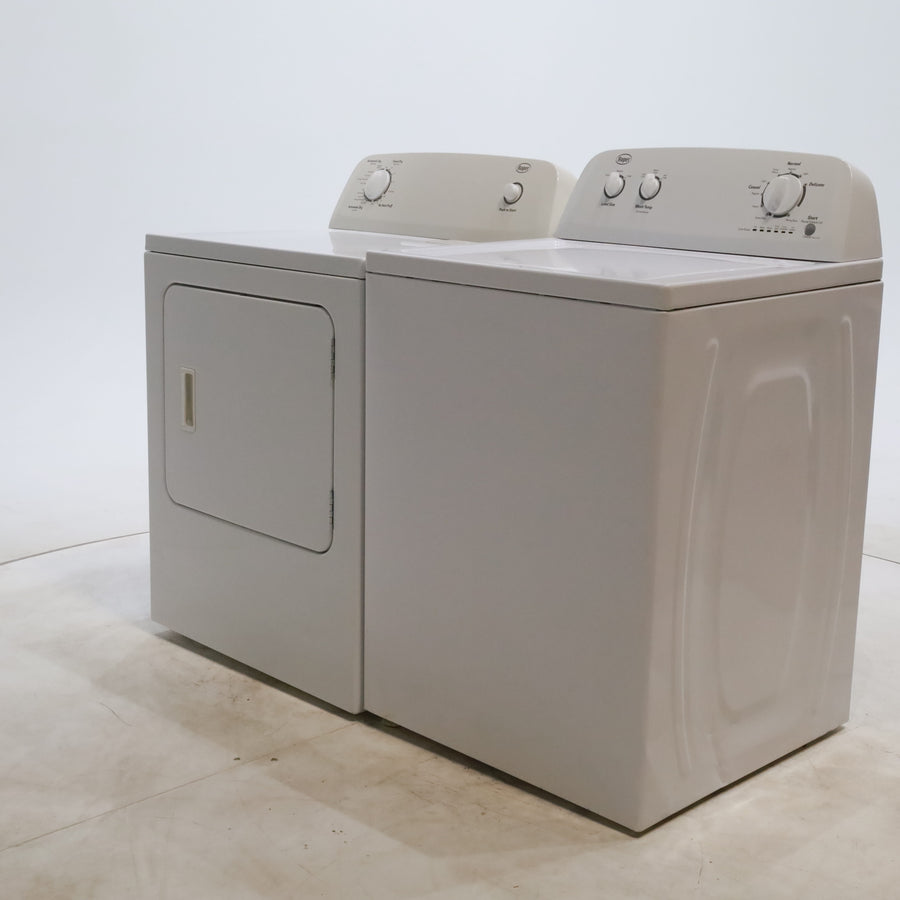 Roper 3.6 cu. ft. Top Load Washing Machine with Status Indicator Lights and 6.5 cu ft Electric Dryer with Automatic Dry - Certified Refurbished
