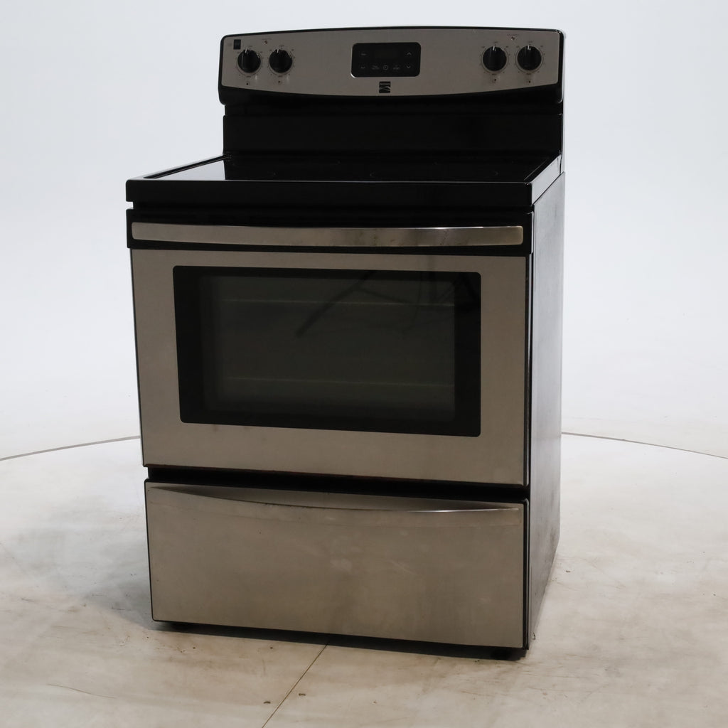 Pictures of Stainless Steel Kenmore 4.9 cu. ft. 4 Heating Element Freestanding Electric Range with Smooth Cooktop - Certified Refurbished - Neu Appliance Outlet - Discount Appliance Outlet in Austin, Tx