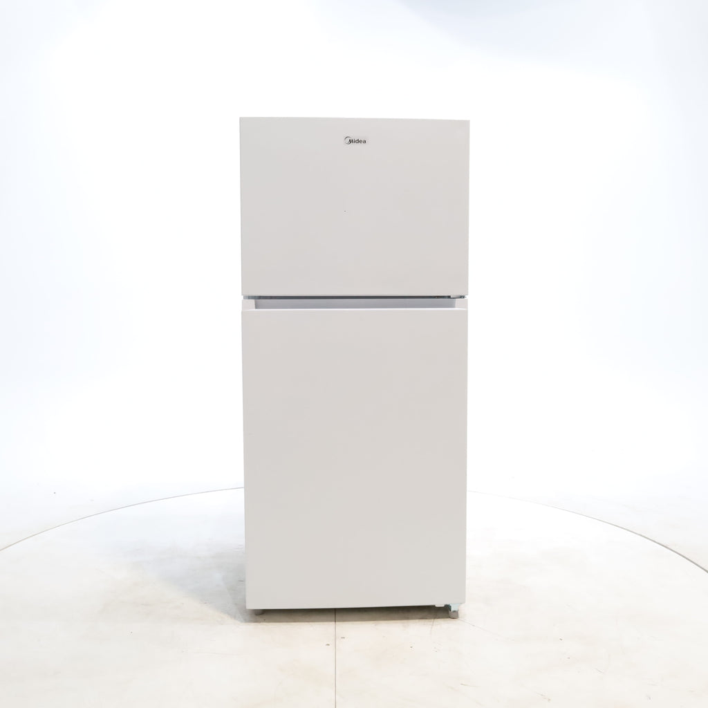 Pictures of White ENERGY STAR Midea 18.1 cu. ft. Top Freezer Refrigerator with Reversible Door - Scratch & Dent - Minor - Neu Appliance Outlet - Discount Appliance Outlet in Austin, Tx