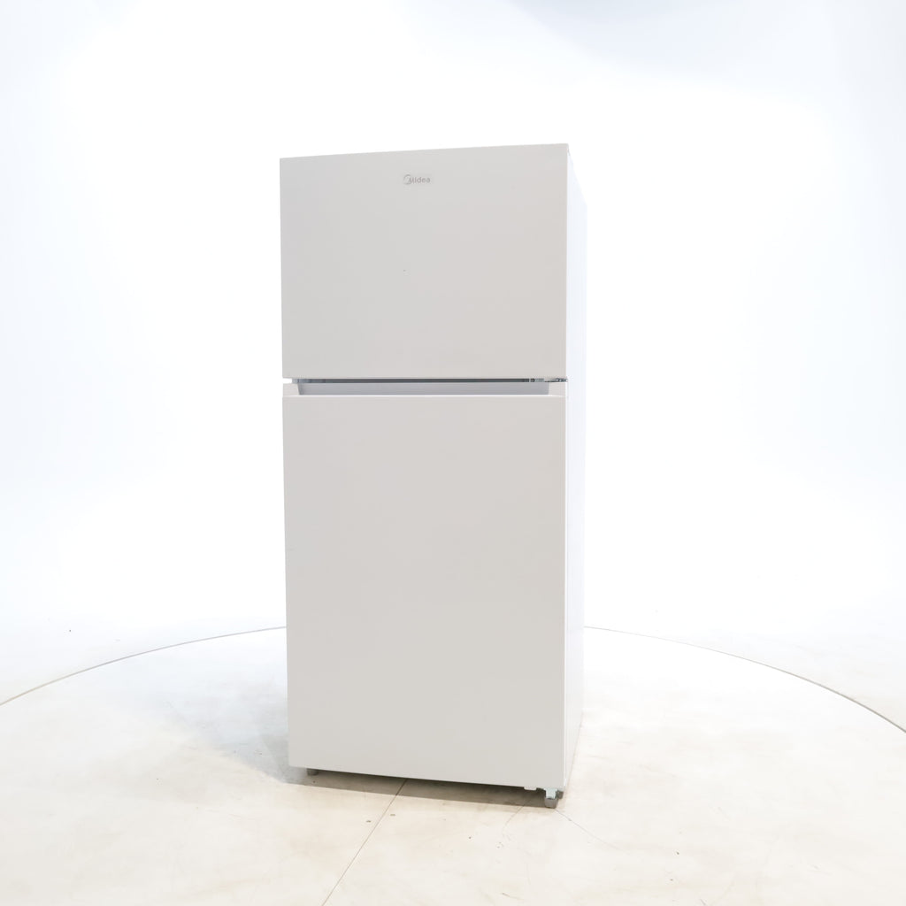 Pictures of White ENERGY STAR Midea 18.1 cu. ft. Top Freezer Refrigerator with Reversible Door - Scratch & Dent - Minor - Neu Appliance Outlet - Discount Appliance Outlet in Austin, Tx