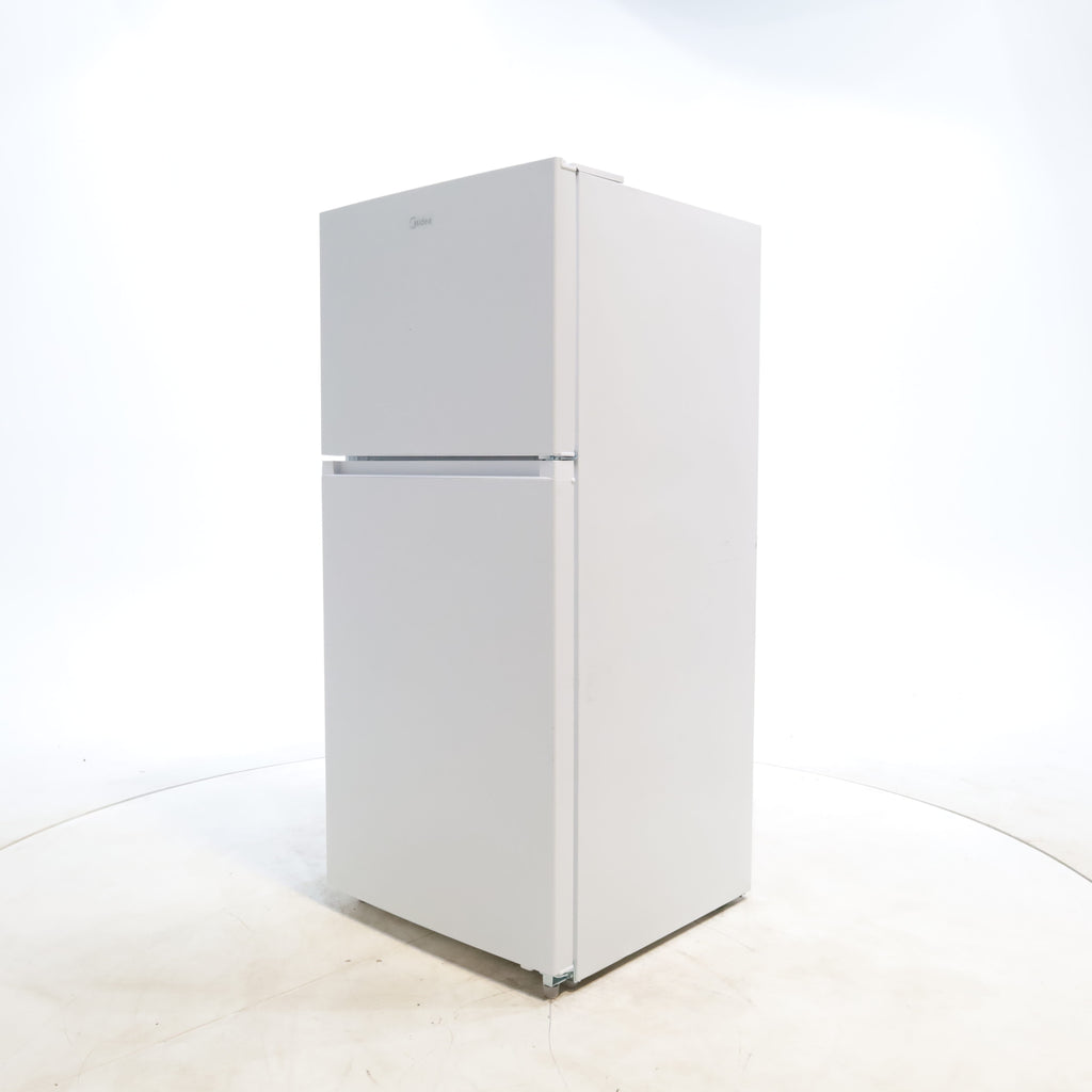 Pictures of White ENERGY STAR Midea 18.1 cu. ft. Top Freezer Refrigerator with Reversible Door - Scratch & Dent - Minor - Neu Appliance Outlet - Discount Appliance Outlet in Austin, Tx