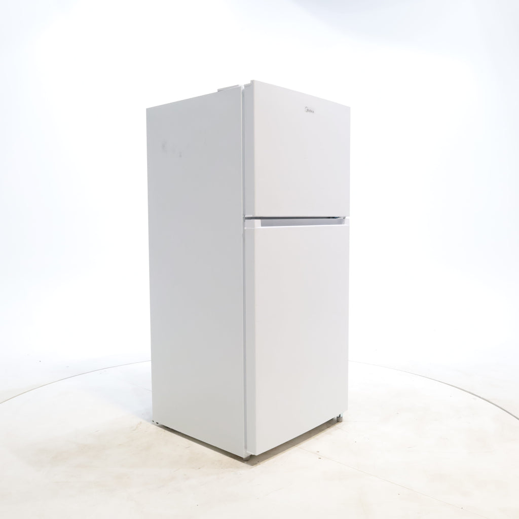 Pictures of White ENERGY STAR Midea 18.1 cu. ft. Top Freezer Refrigerator with Reversible Door - Scratch & Dent - Minor - Neu Appliance Outlet - Discount Appliance Outlet in Austin, Tx