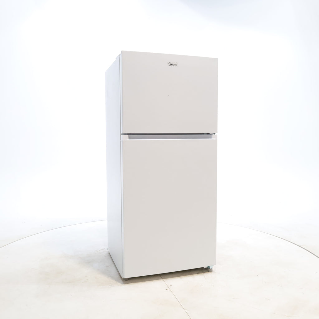 Pictures of White ENERGY STAR Midea 18.1 cu. ft. Top Freezer Refrigerator with Reversible Door - Scratch & Dent - Minor - Neu Appliance Outlet - Discount Appliance Outlet in Austin, Tx