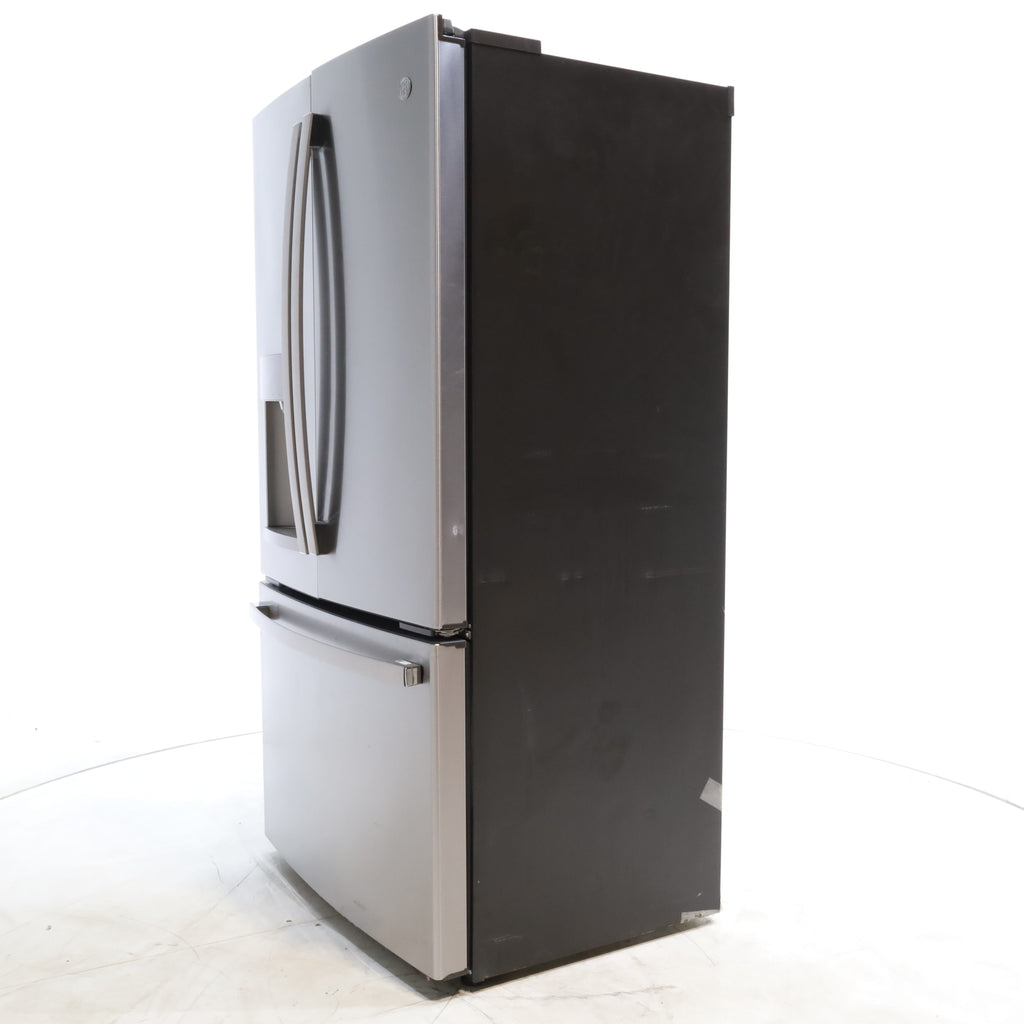 Pictures of Counter Depth Fingerprint Resistant Stainless Steel ENERGY STAR GE 22.1 cu. ft. 3 Door French Door Refrigerator with External Ice and Water Dispenser - Certified Refurbished - Neu Appliance Outlet - Discount Appliance Outlet in Austin, Tx