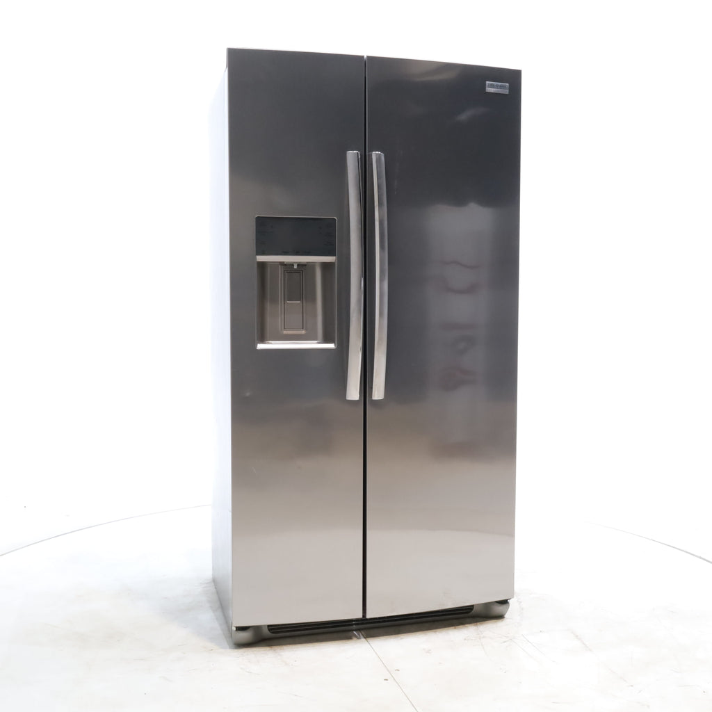 Pictures of Counter Depth Smudge-Proof Stainless Steel ENERGY STAR Frigidaire Gallery 22.3 cu. ft. Side by Side Refrigerator with Exterior Water and Ice Dispenser - Certified Refurbished - Neu Appliance Outlet - Discount Appliance Outlet in Austin, Tx