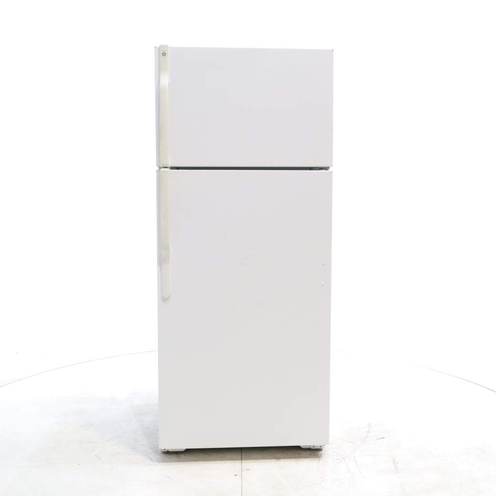 Pictures of White GE 18.2 cu. ft. Top Freezer Refrigerator with Reversible Hinges - Certified Refurbished - Neu Appliance Outlet - Discount Appliance Outlet in Austin, Tx