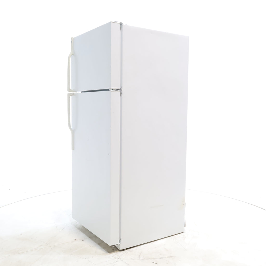 Pictures of White GE 18.2 cu. ft. Top Freezer Refrigerator with Reversible Hinges - Certified Refurbished - Neu Appliance Outlet - Discount Appliance Outlet in Austin, Tx