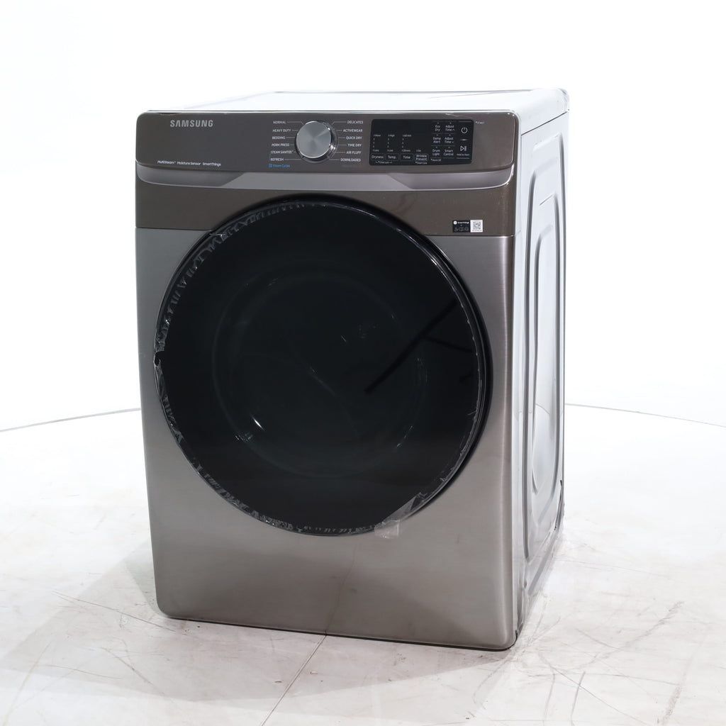 Pictures of Platinum Samsung 7.5 cu. ft. Front Load Electric Dryer with Steam- Scratch & Dent - Moderate - Neu Appliance Outlet - Discount Appliance Outlet in Austin, Tx