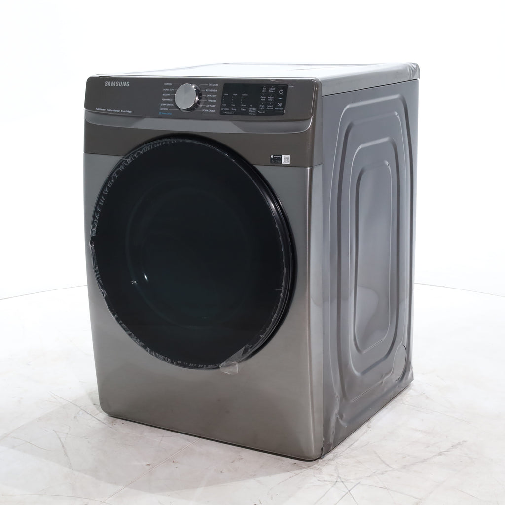 Pictures of Platinum Samsung 7.5 cu. ft. Front Load Electric Dryer with Steam- Scratch & Dent - Moderate - Neu Appliance Outlet - Discount Appliance Outlet in Austin, Tx