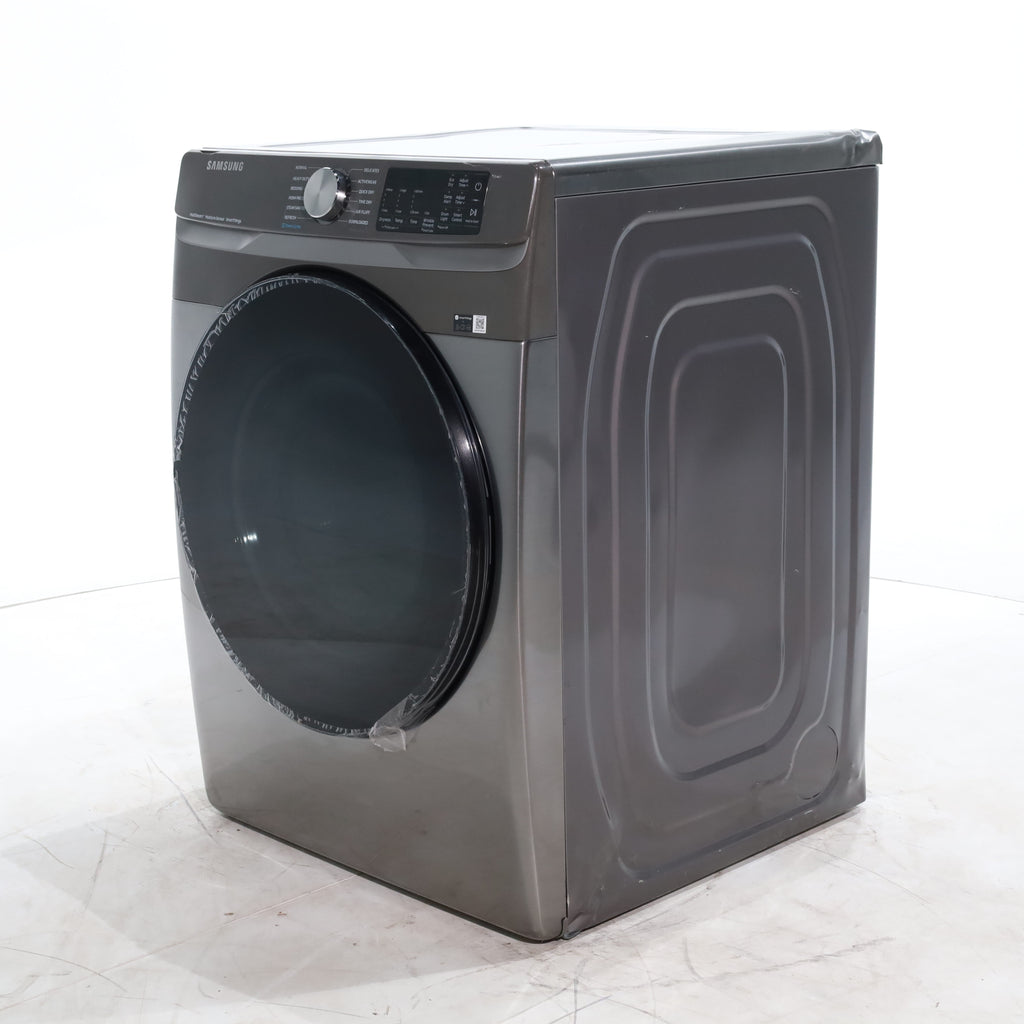 Pictures of Platinum Samsung 7.5 cu. ft. Front Load Electric Dryer with Steam- Scratch & Dent - Moderate - Neu Appliance Outlet - Discount Appliance Outlet in Austin, Tx